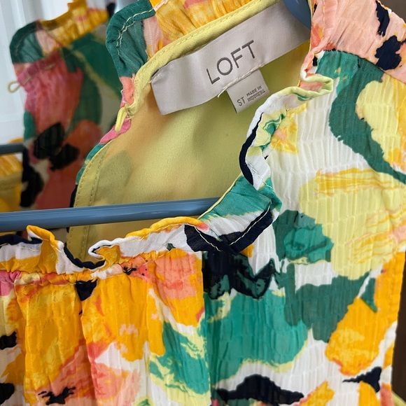 LOFT Multicolor Ruffled Dress - Picture 2 of 3